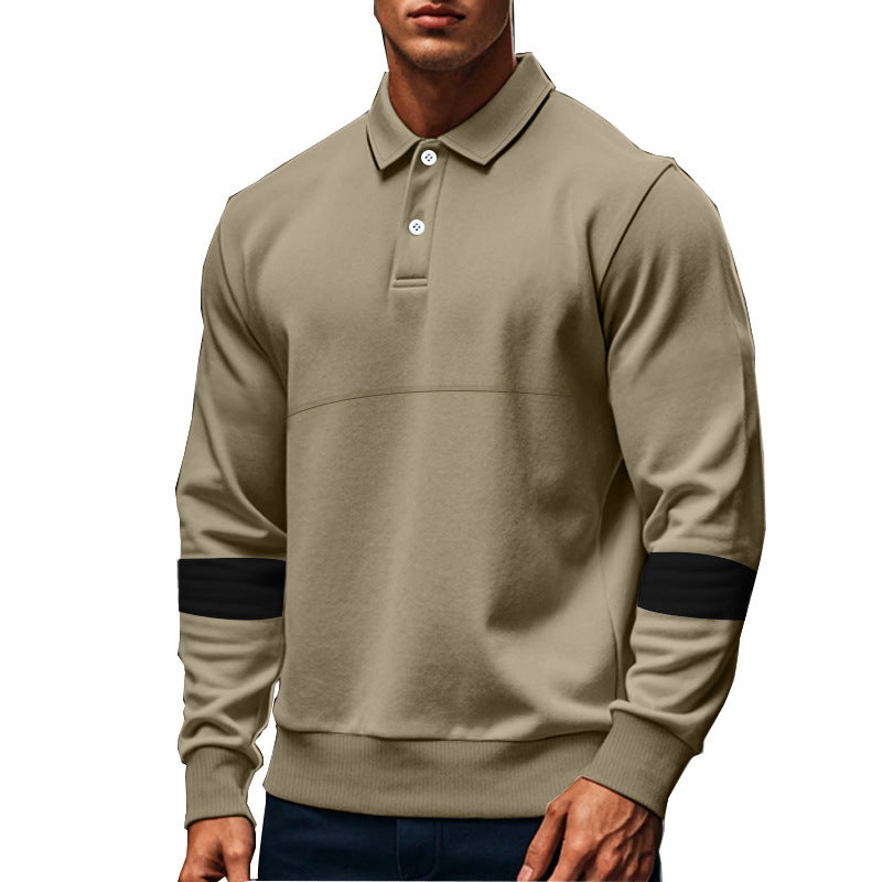 Fashion Long-sleeved Lapel Polo Shirt