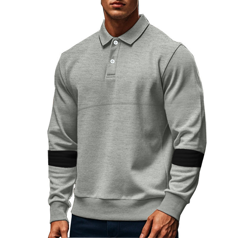 Fashion Long-sleeved Lapel Polo Shirt