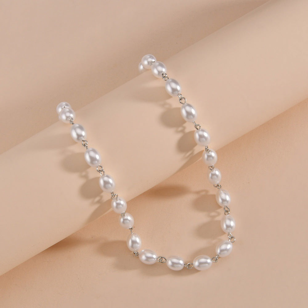 Graceful Pearl Single Layer Ladies Clavicle Chain