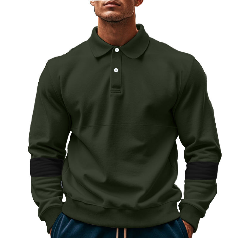 Fashion Long-sleeved Lapel Polo Shirt