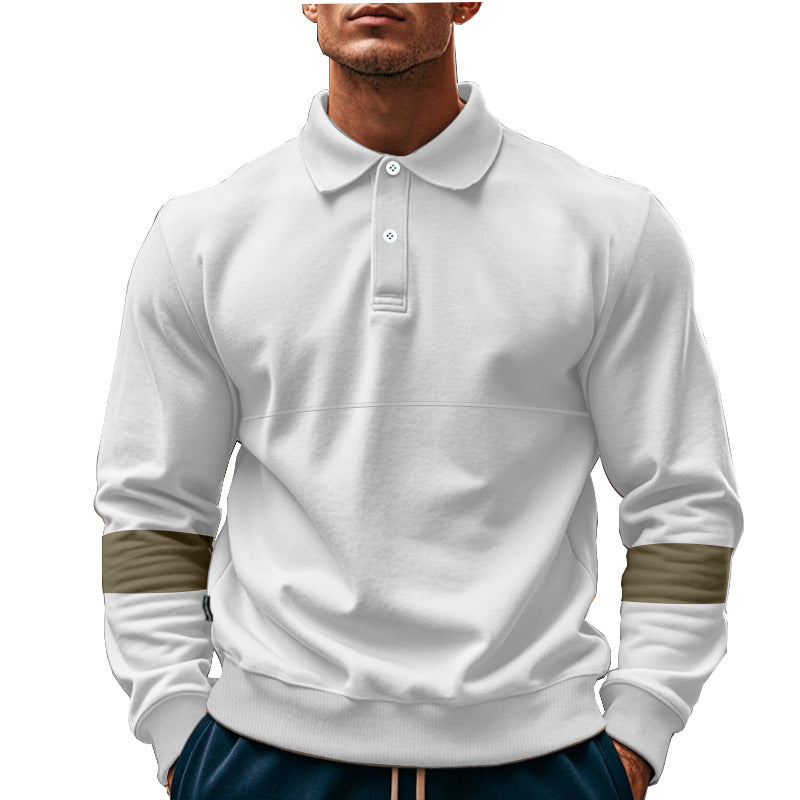 Fashion Long-sleeved Lapel Polo Shirt