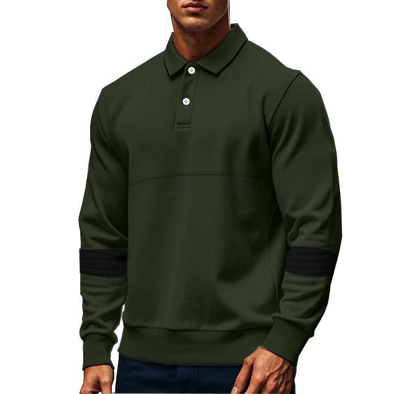 Fashion Long-sleeved Lapel Polo Shirt