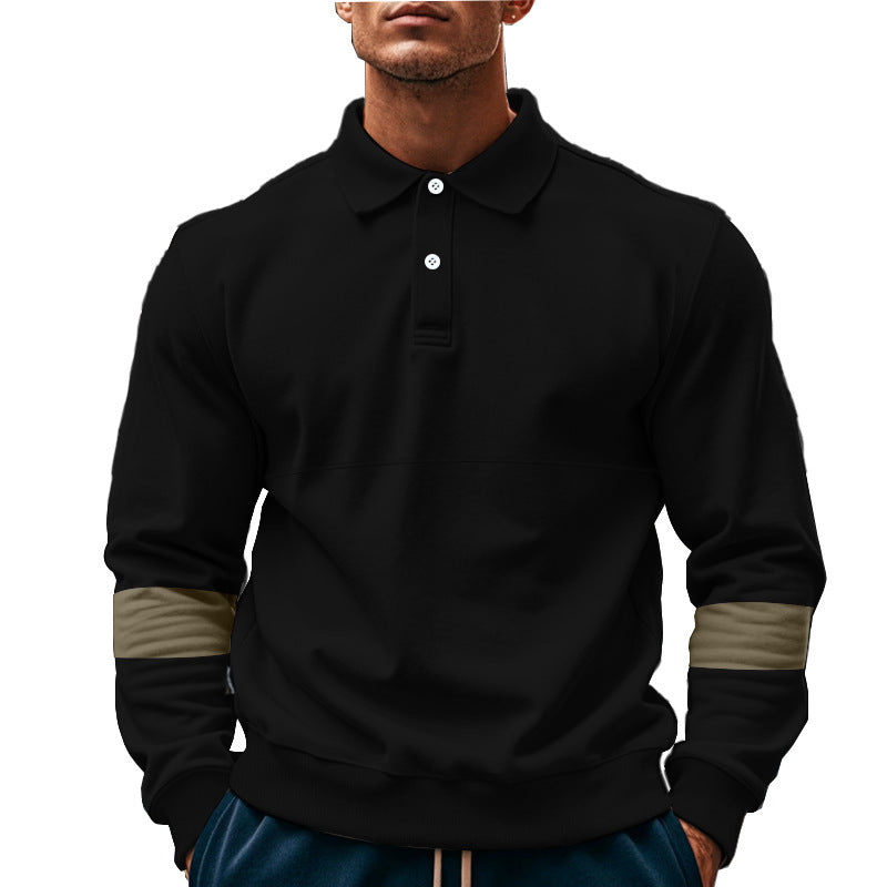 Fashion Long-sleeved Lapel Polo Shirt