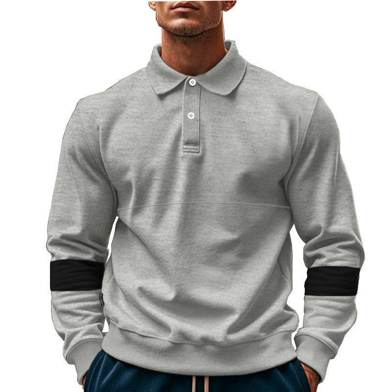 Fashion Long-sleeved Lapel Polo Shirt